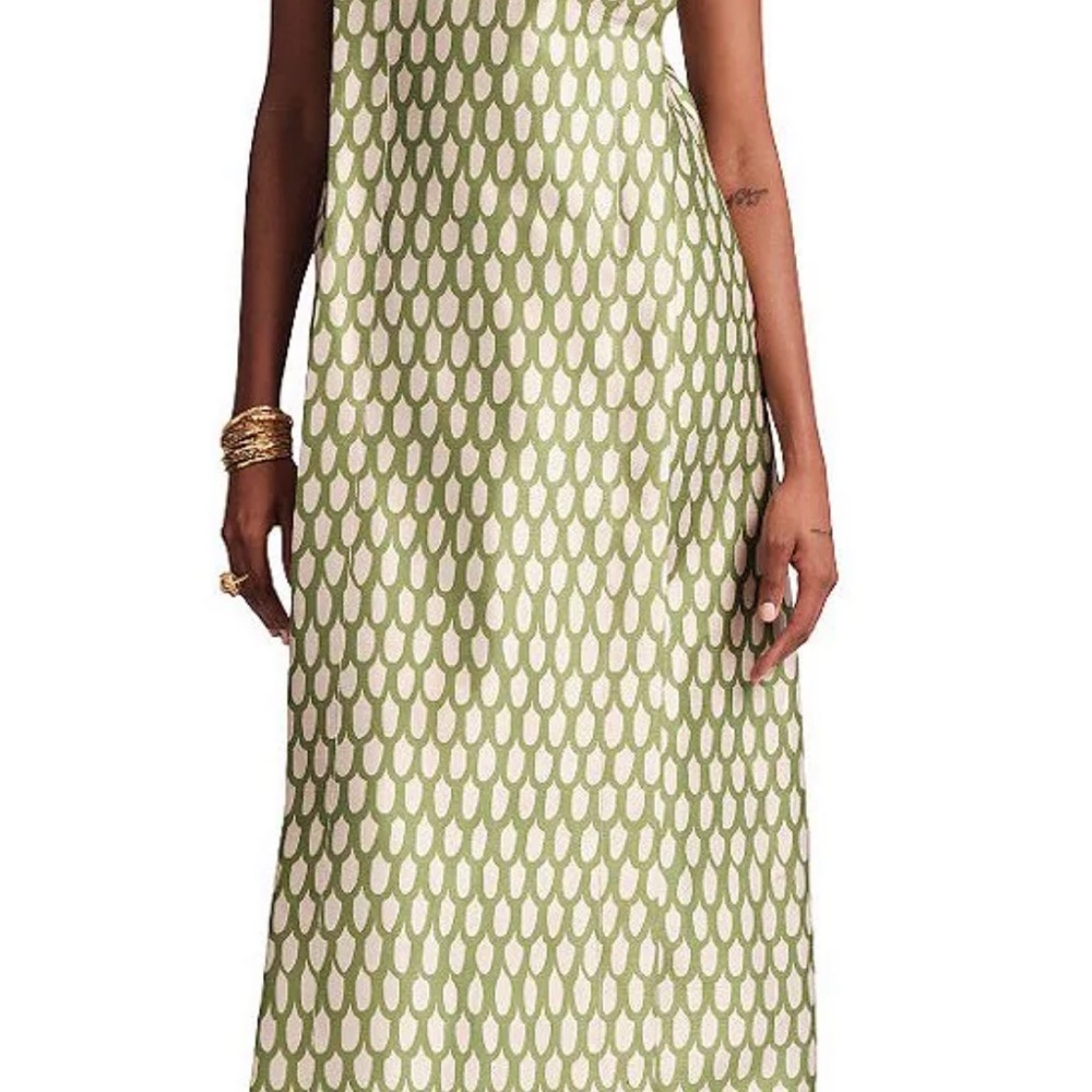 Frances Valentine elegant green maxi dress